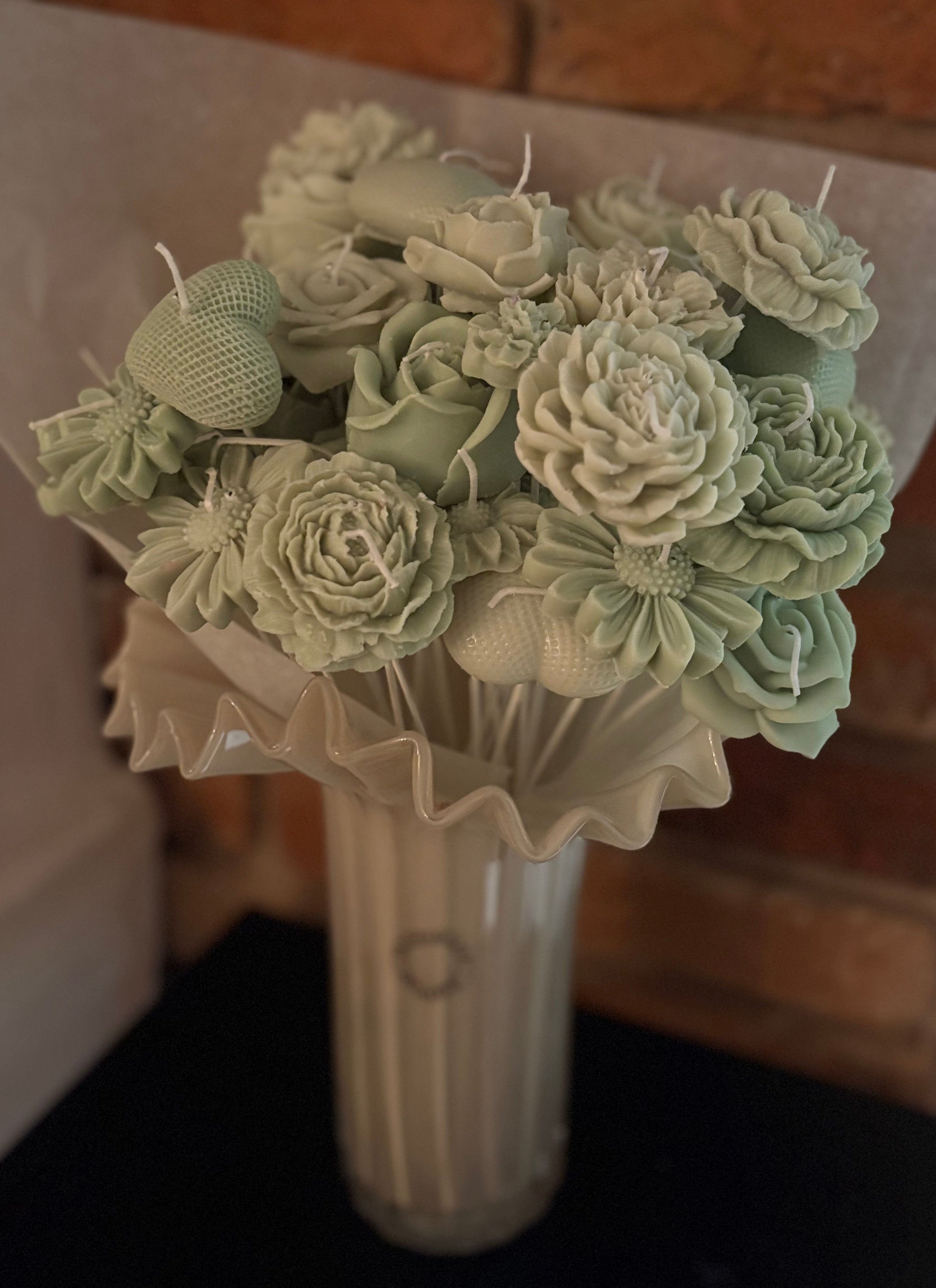 Dekorationsljus blombukett